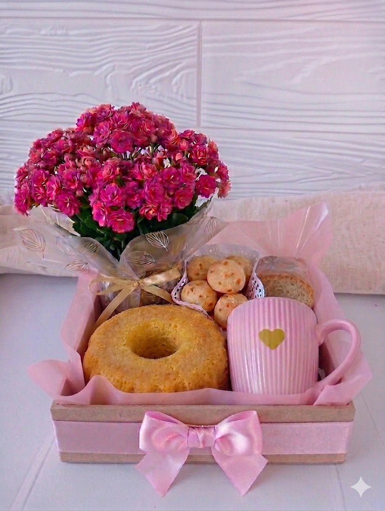 Kit Bolo + Caneca Mãe & Flores — Café da Manhã