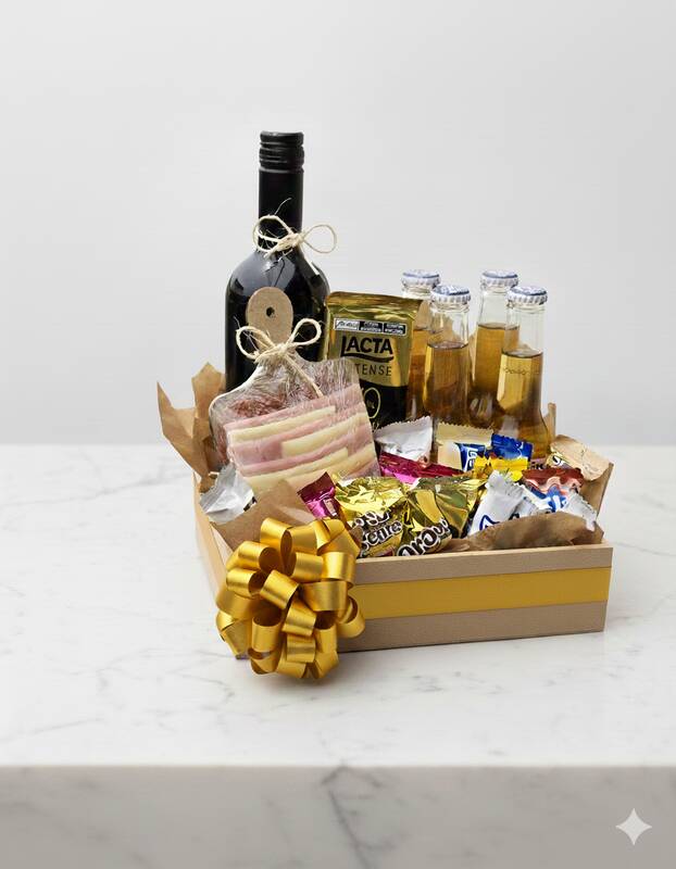 Cesta Especial — Vinho, Cervejas, Chocolates e Frios