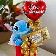Box Stitch com Ferrero Rocher e Balão — Presente Dia dos Namorados Salvador