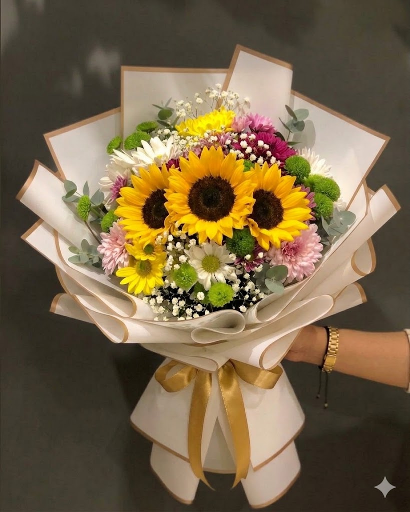Buquê de Girassol com Flores do Campo
