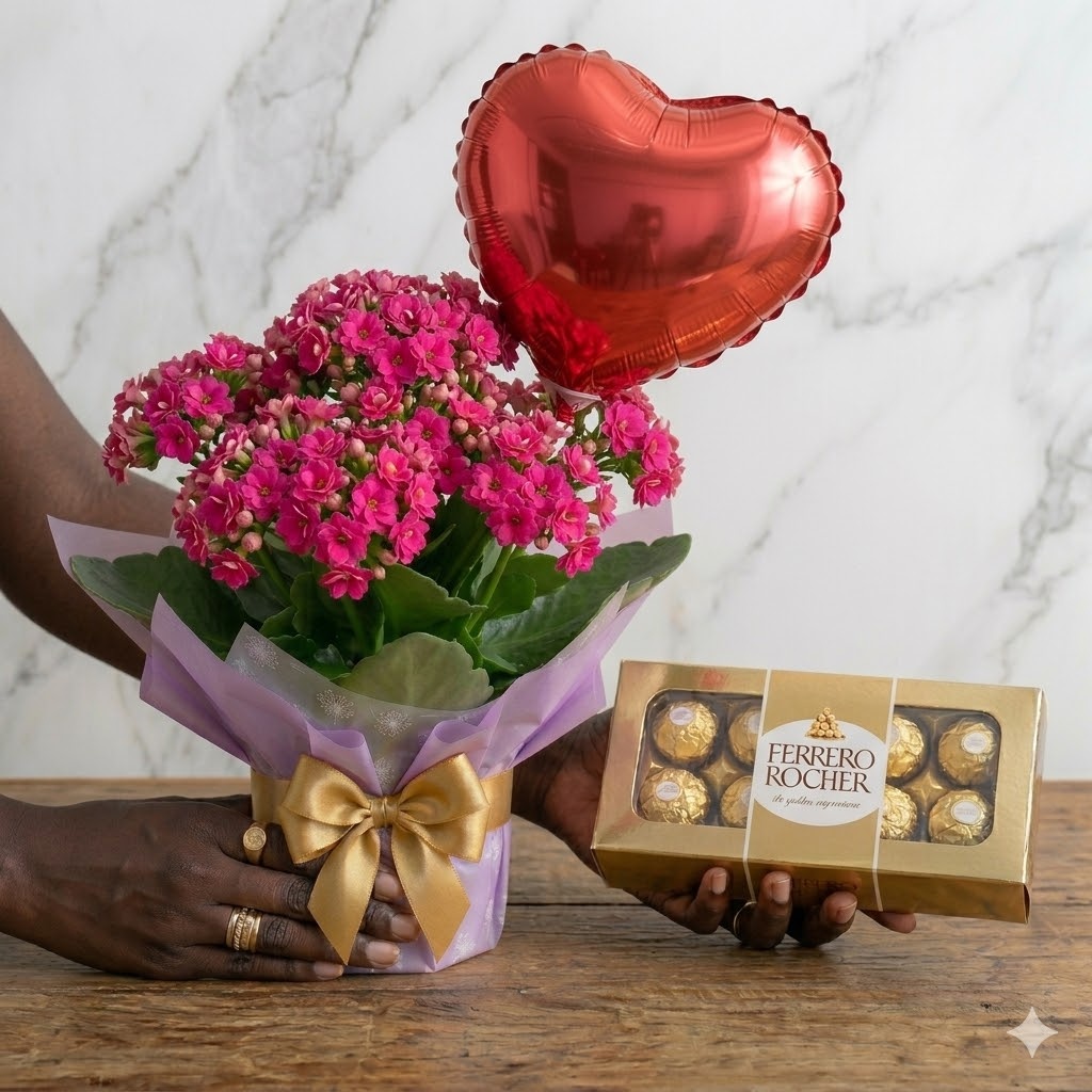 Kalanchoe + Ferrero + Balão