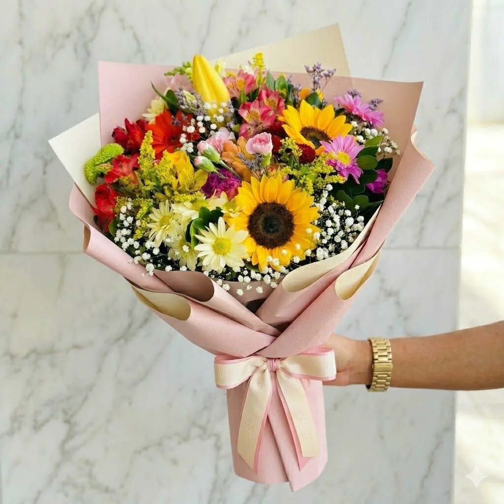 Buquê Tropical Primavera Colorido