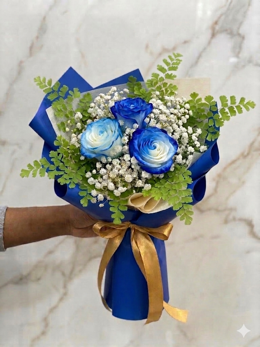 Ramalhete de Rosas Azuis